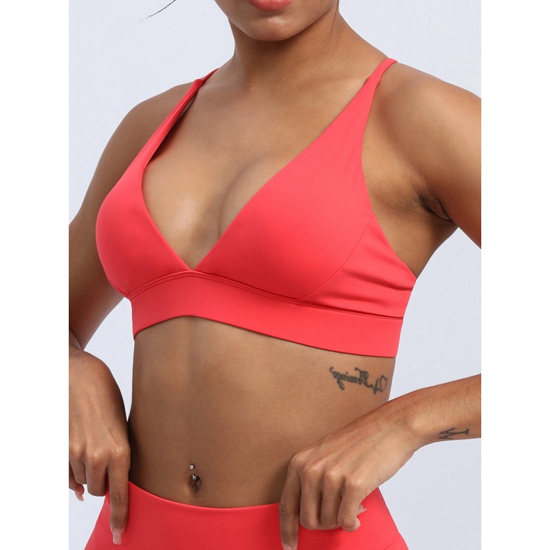 ZASUWA Female Super Deep V Cross Back Sports Bras