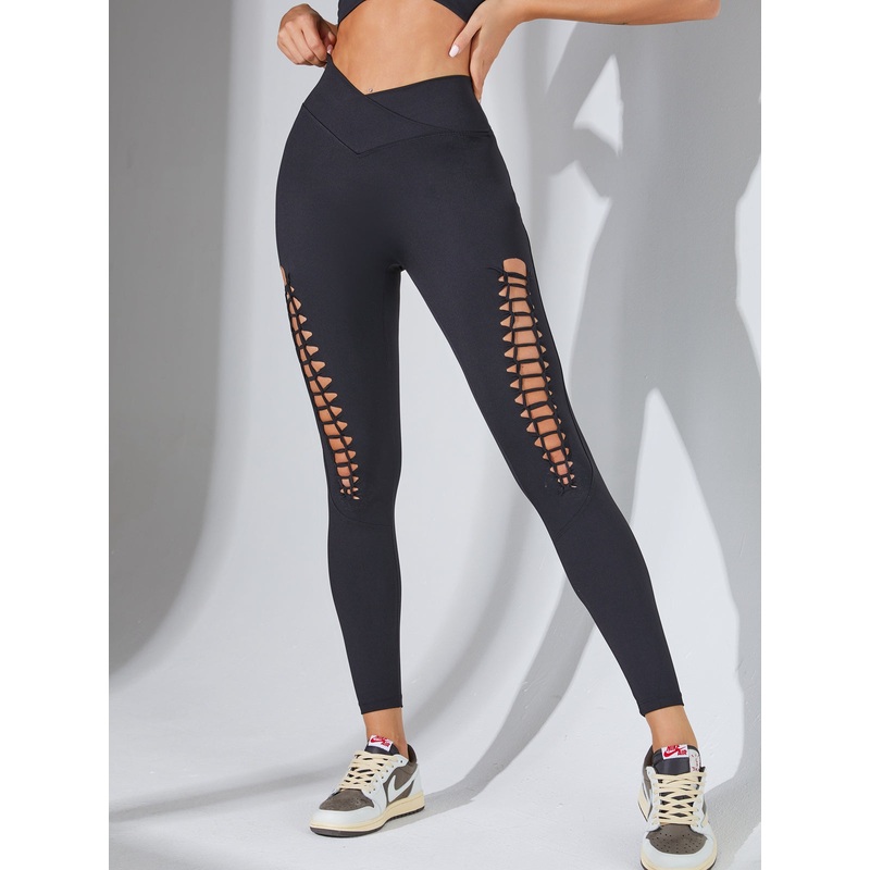 ZASUWA Female Ultimate Cutout Lace-up Leggings