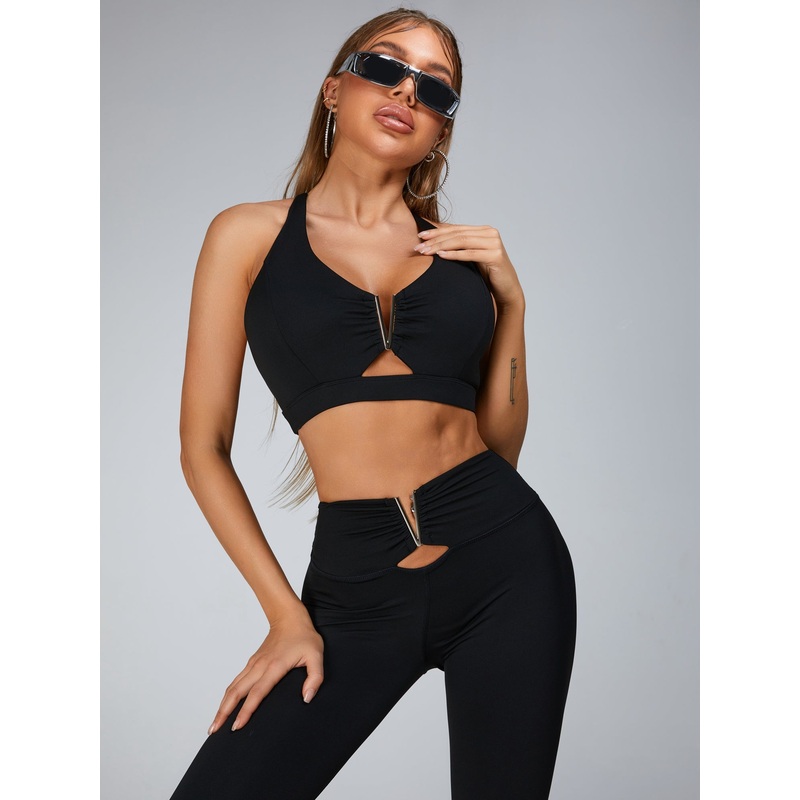 ZASUWA Female Cutout V Shape Metal Tracksuit