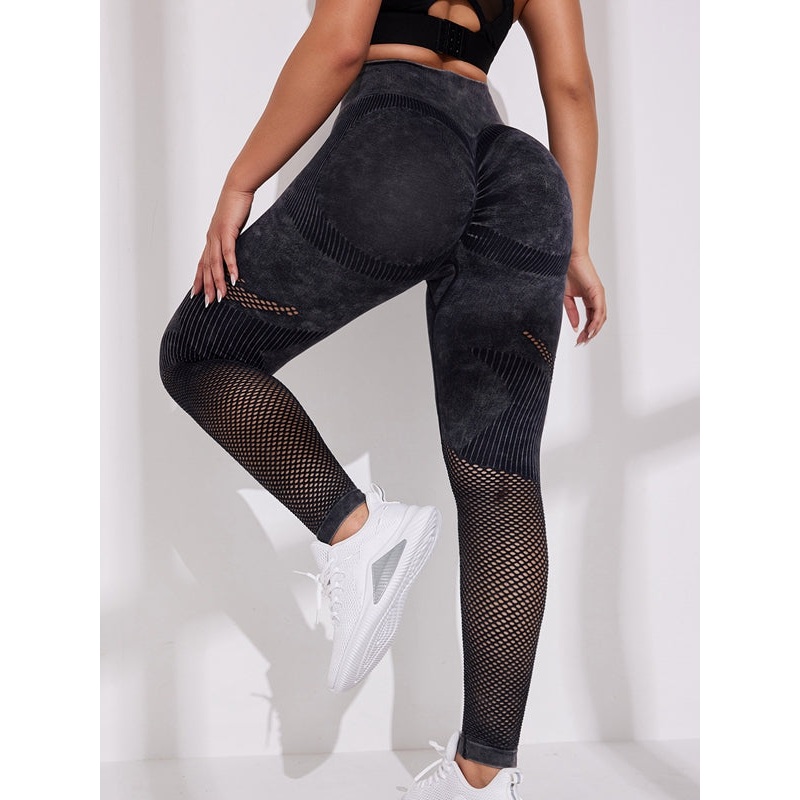 ZASUWA Female Denim Fishnet Quick-dry Seamless Leggings