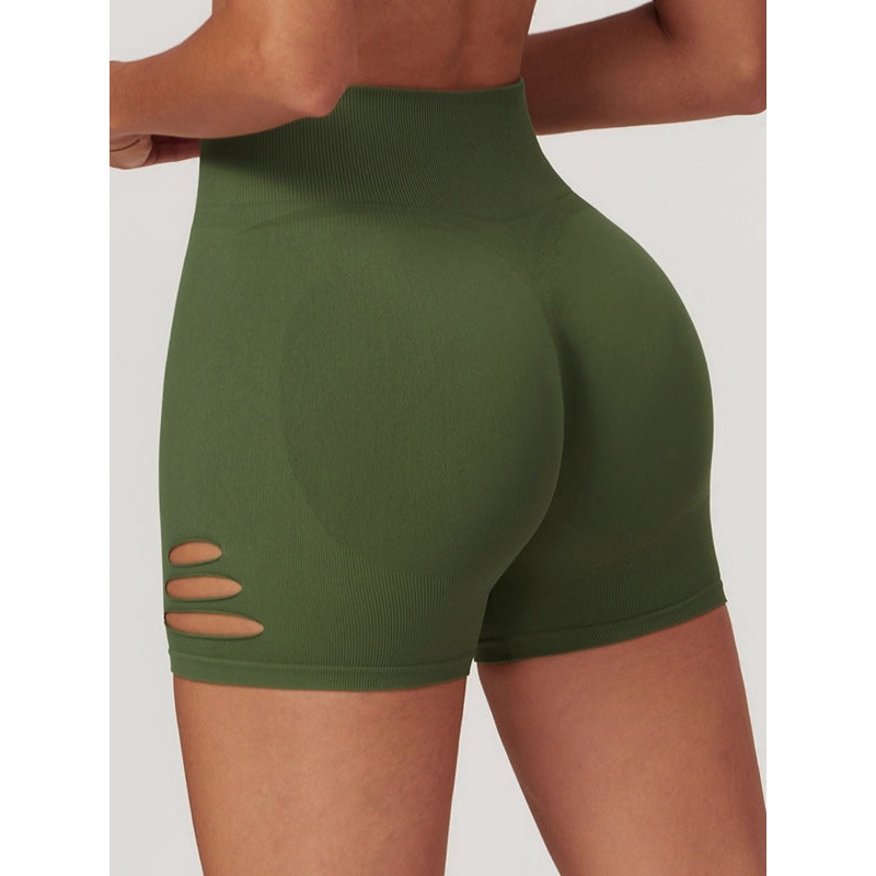 ZASUWA Female Hollow Out Hip-lift Quick-dry High-waisted Seamless Shorts