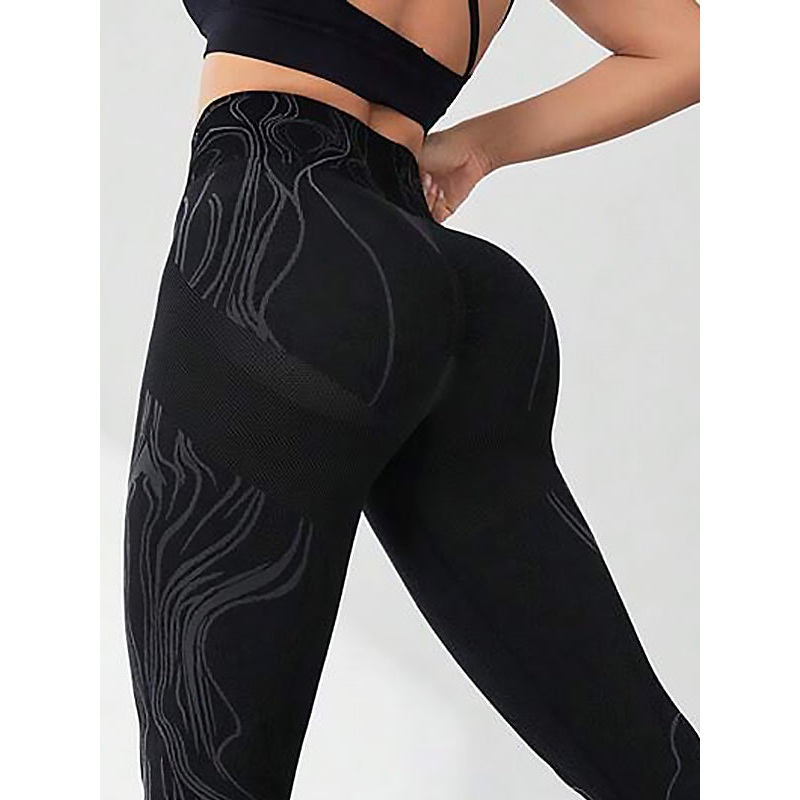 ZASUWA Female Natural Texture Seamless Scrunch Bum Leggings