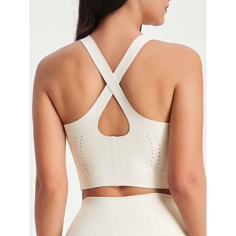 ZASUWA Female Second Skin Seamless Cross Back Sports Bras