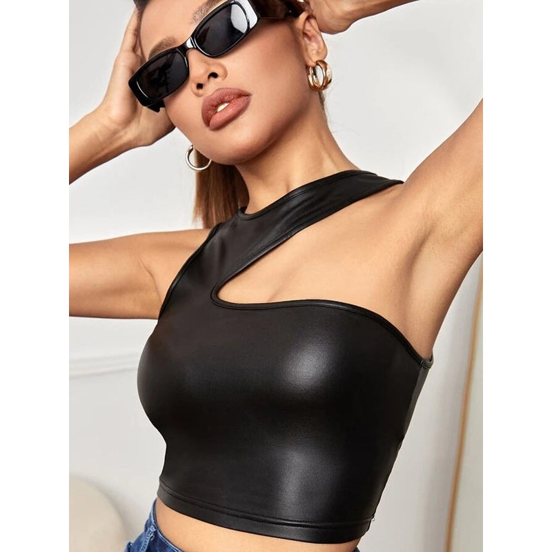 ZASUWA Female Sexy Hollow Out High-support Glossy Sports Bras