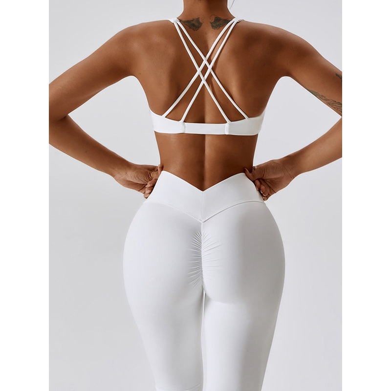 ZASUWA Female Twist Cross Back V-shape Waist Scrunch Bum Tracksuits