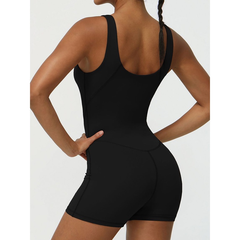 ZASUWA Female V-neck High-Support Elastic Tight Romper
