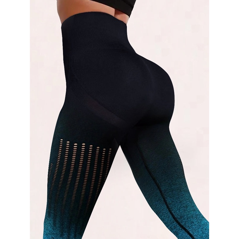 ZASUWA Female Ombre Fishnet Quick-dry Scrunch Bum Leggings