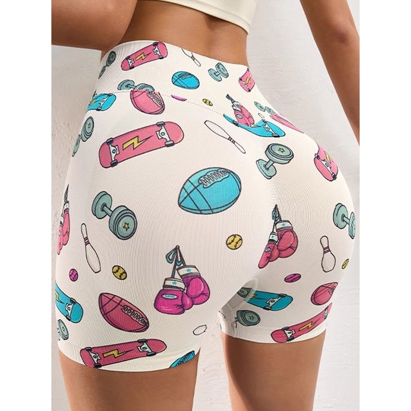 ZASUWA Female Print Push Up Design Quick Dry Booty Shorts