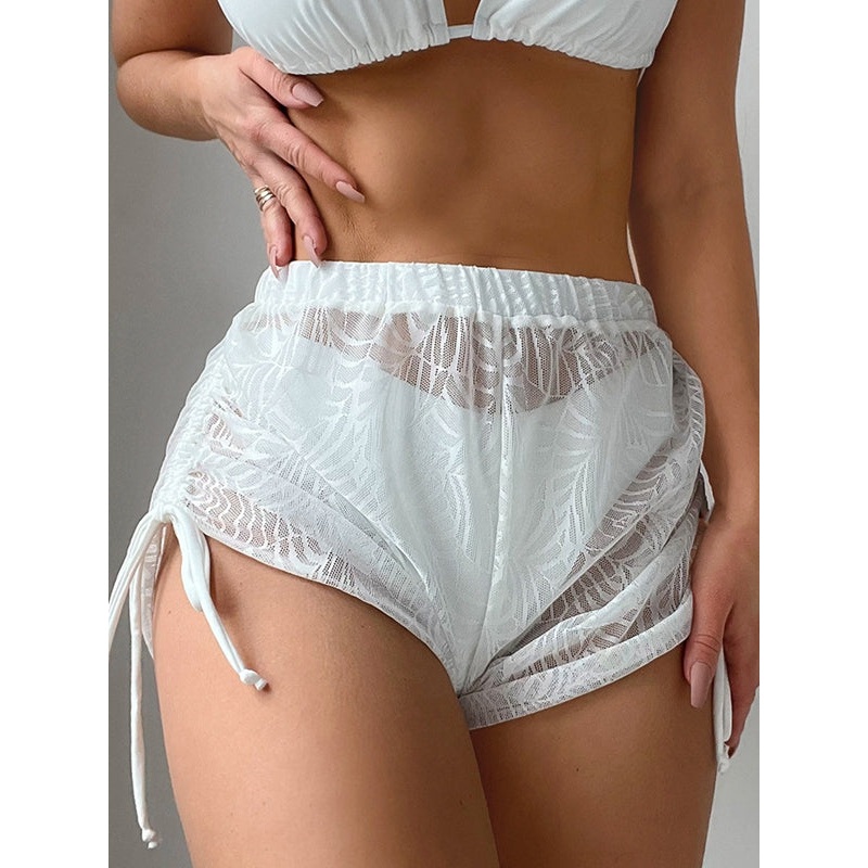 ZASUWA Female Sexy Sheer mesh Cover-up Shorts