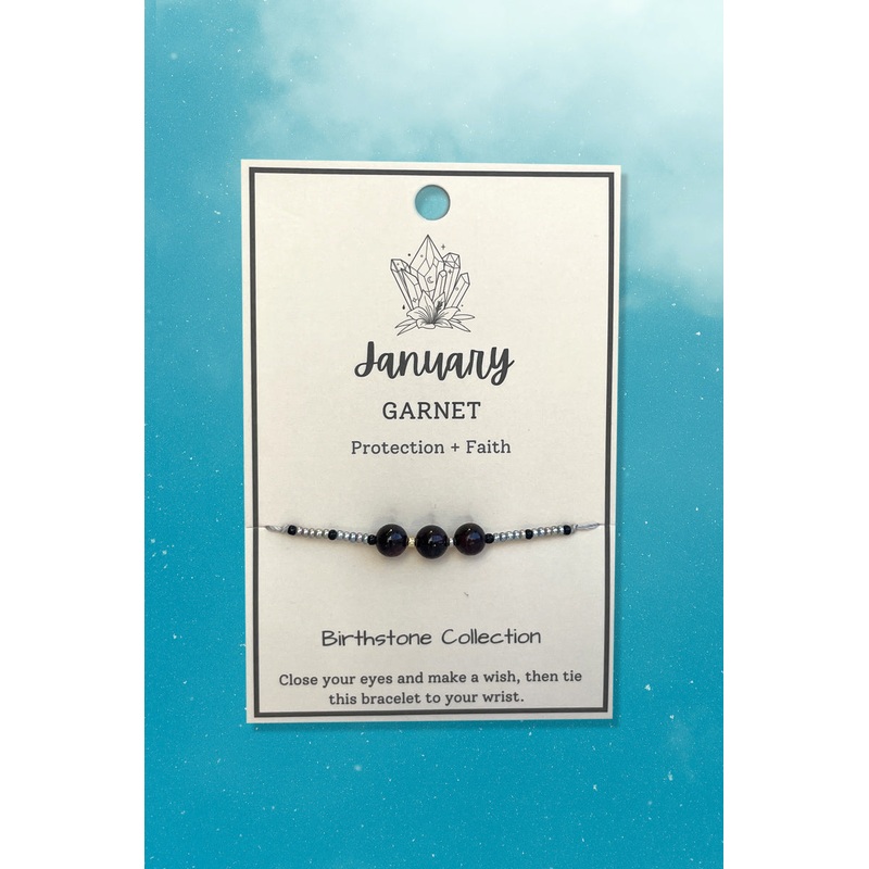 January Birthstone Wish Bracelet