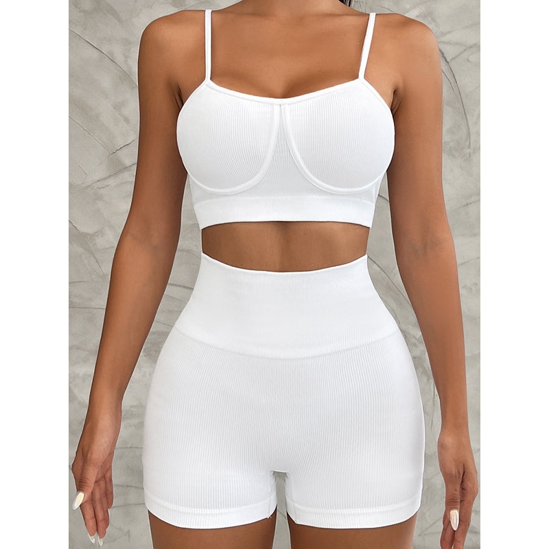 ZASUWA Female Ribbed Push-up Short Tracksuit