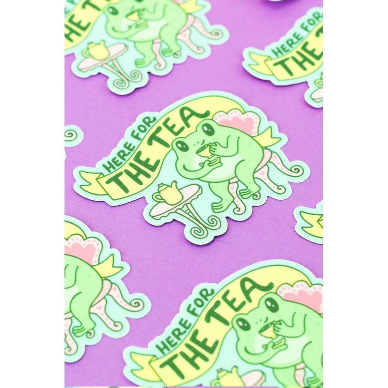 Here for Tea Sticker