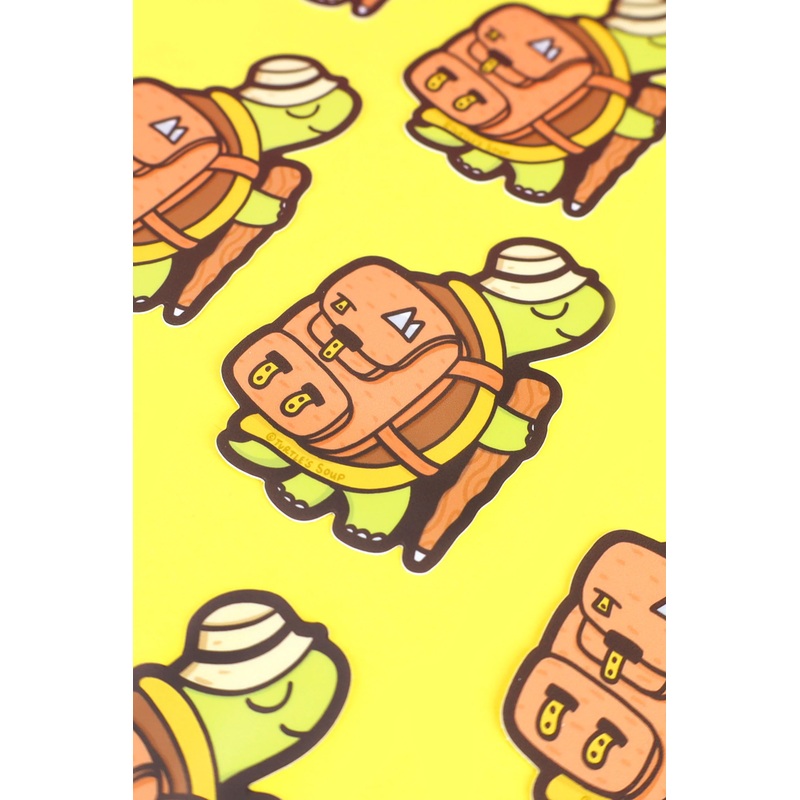 Hiking Tortoise Sticker