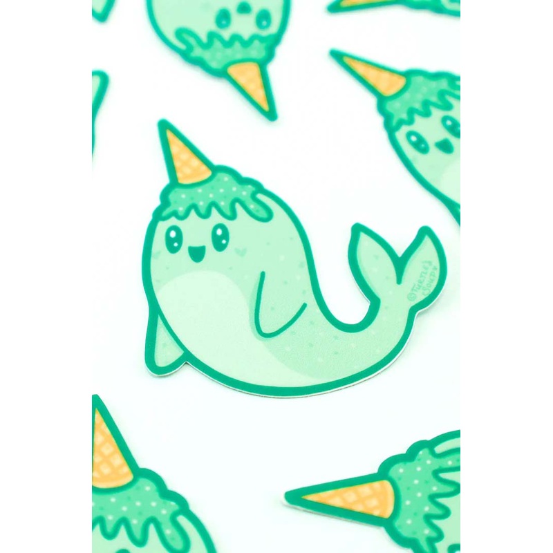 Mint Narwhal Ice Cream Sticker
