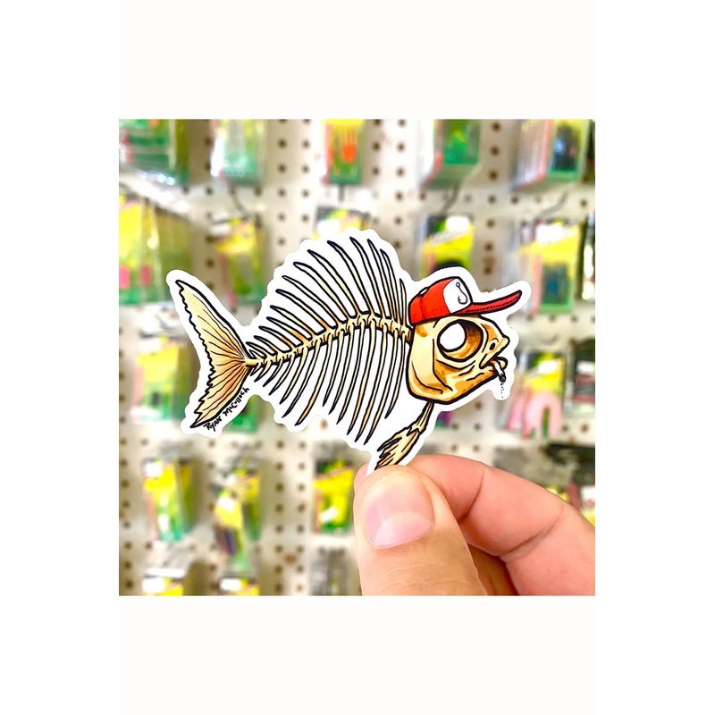 Fish Skeleton Vinyl Sticker