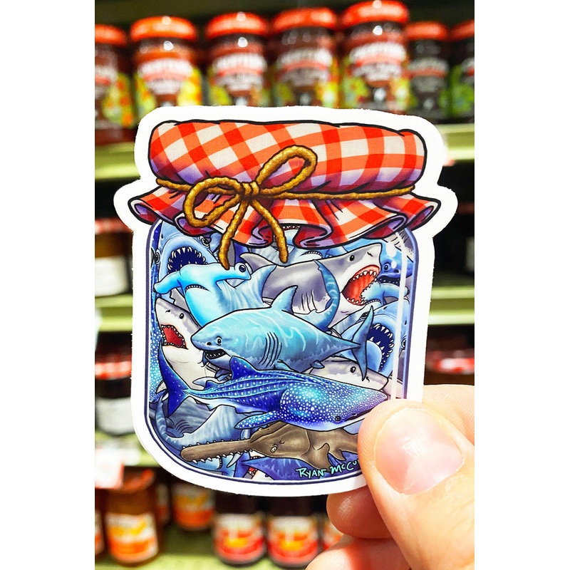 Shark Preserves Vinyl Sticker