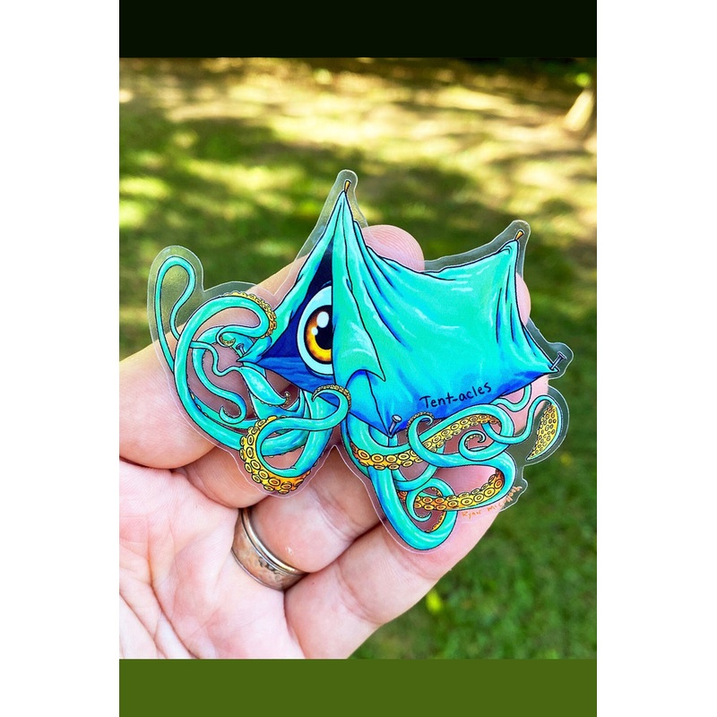 Tent-acles Clear Sticker