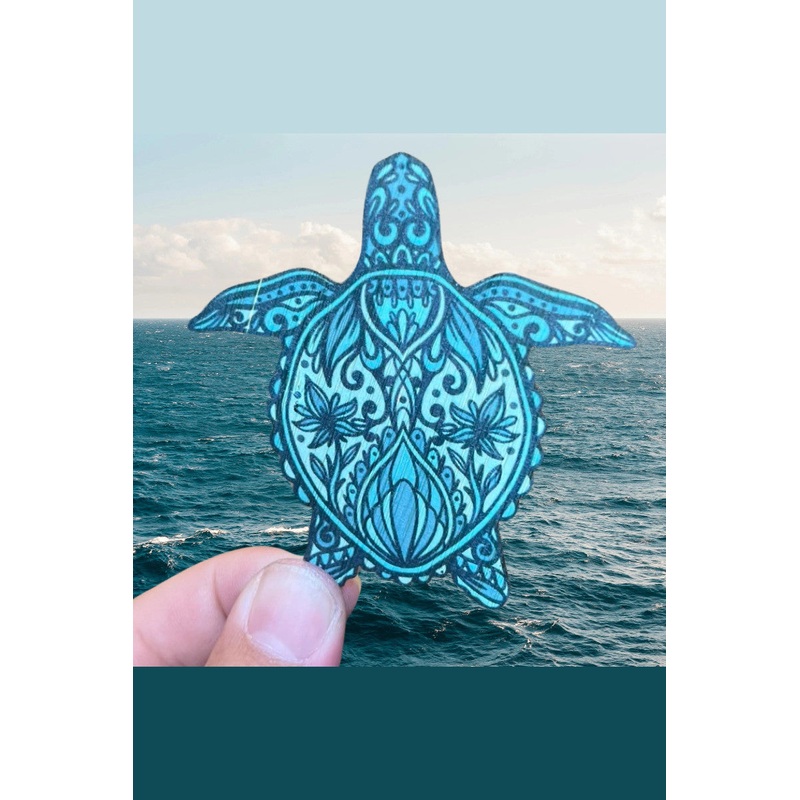 Honu Mandala Bamboo Sticker