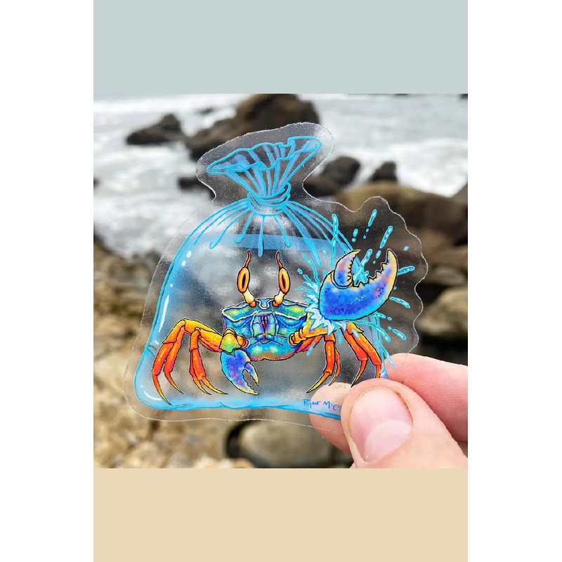 New Pet Crab Clear Sticker