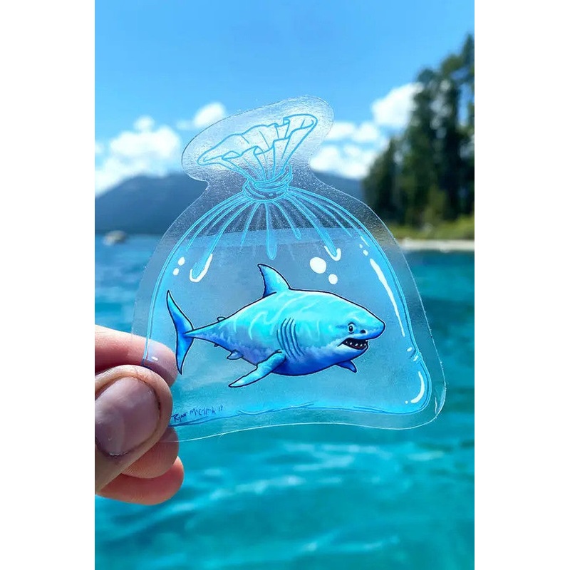 New Pet Great White Shark Sticker