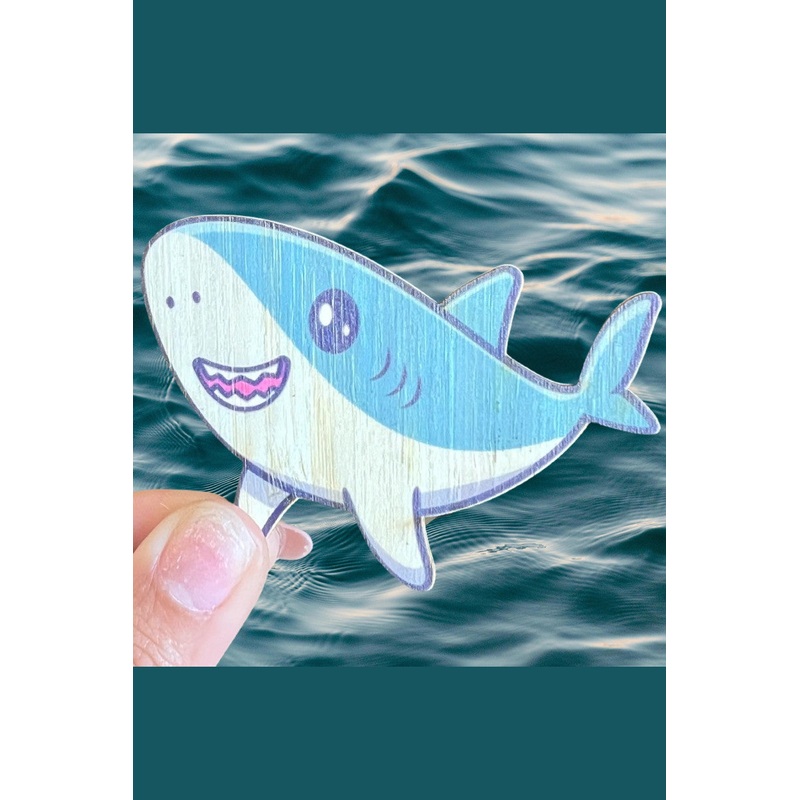 Sharkie Shark Bamboo Sticker