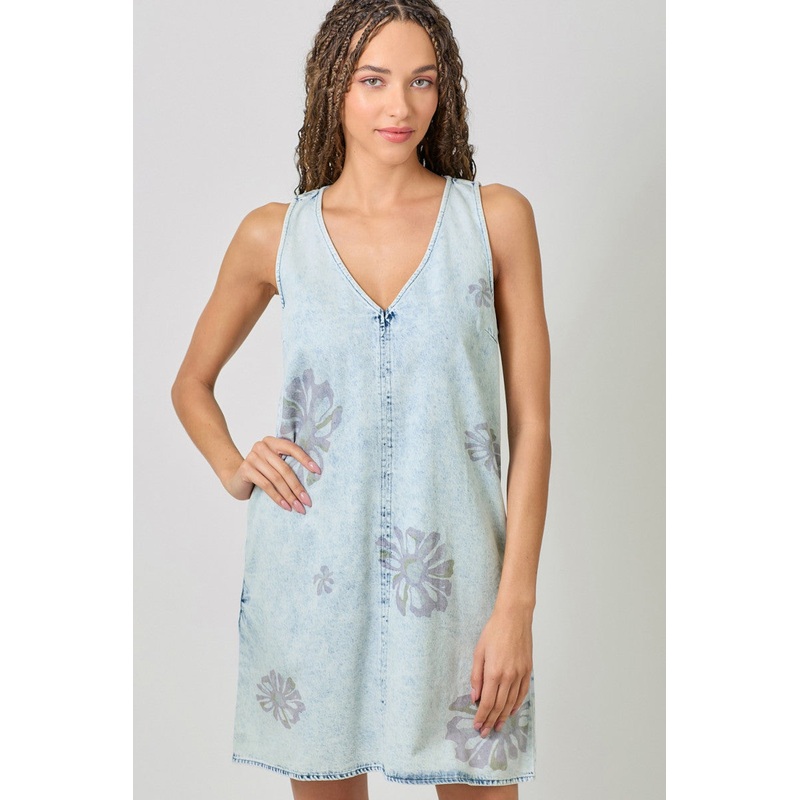 Floral Denim Dress