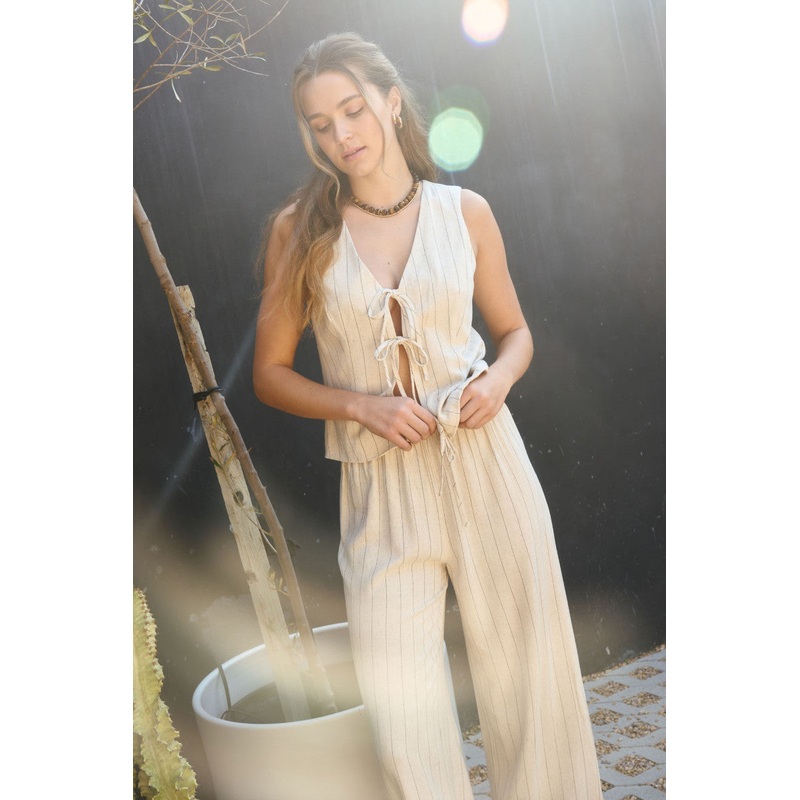 Pinstripe Tie Vest