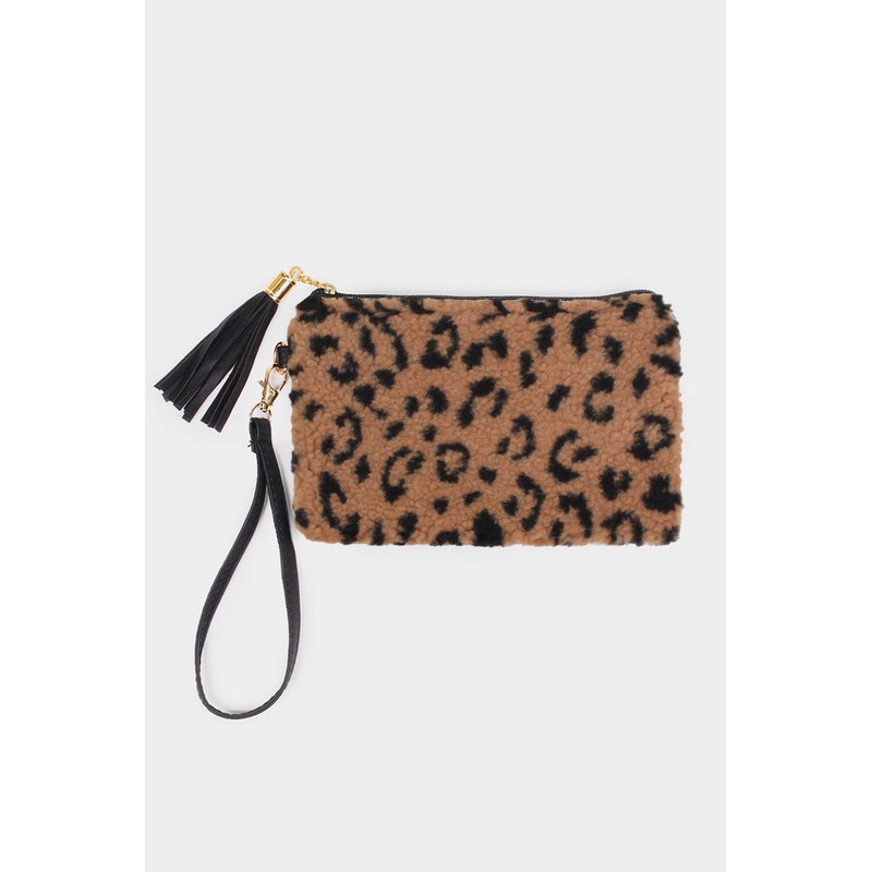 Leo Furry Wristlet