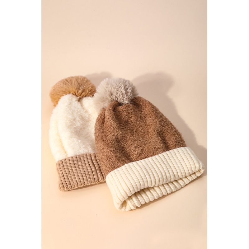 Super Fuzz Contrast Beanie