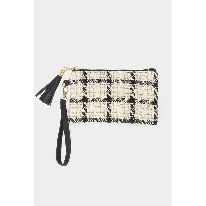 Tweed Wristlet