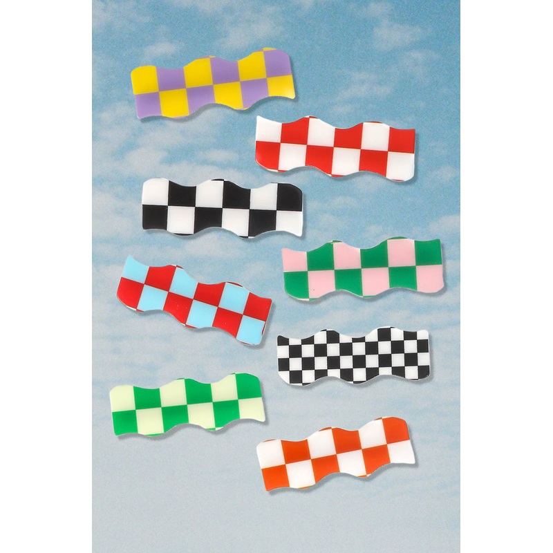 Checkered Hair Clip