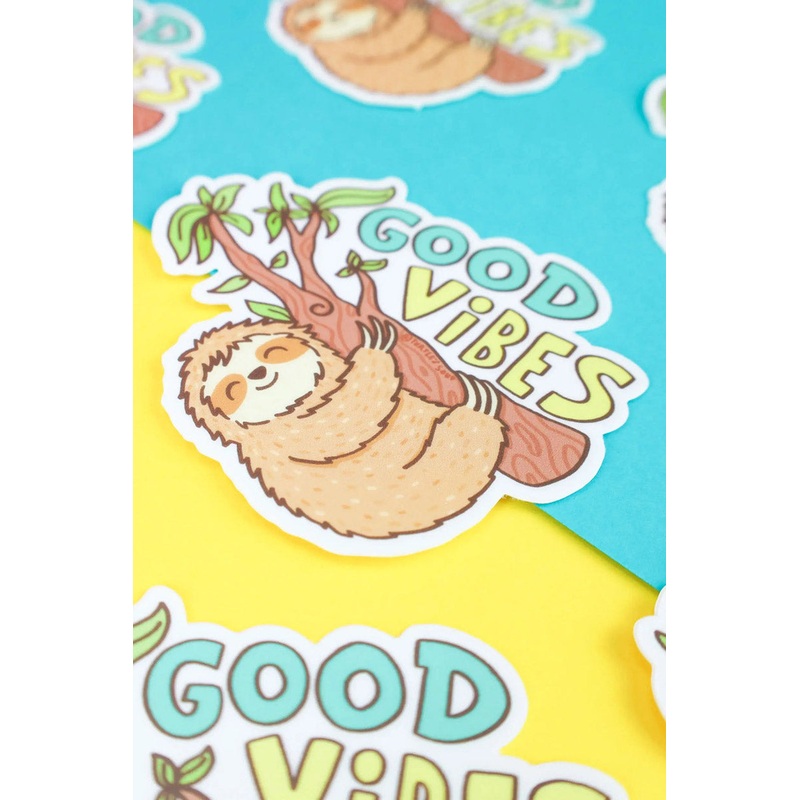 Good Vibes Sloth Sticker