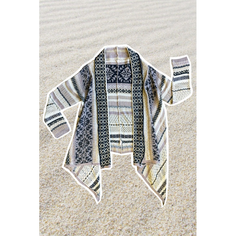 Soft Stripe Beach Cardigan