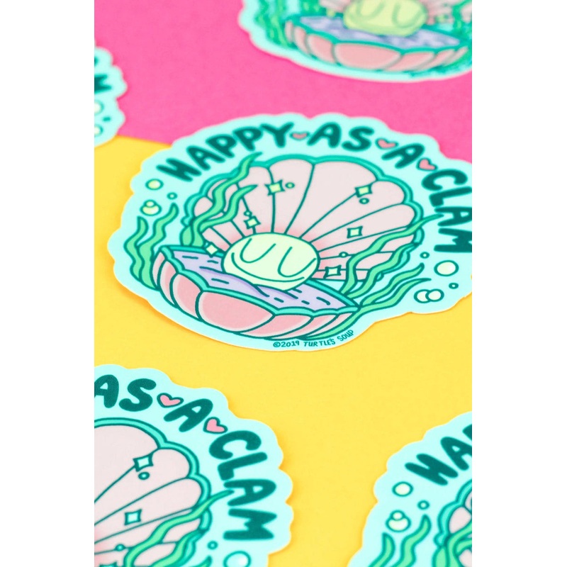 Happy Clam Sticker