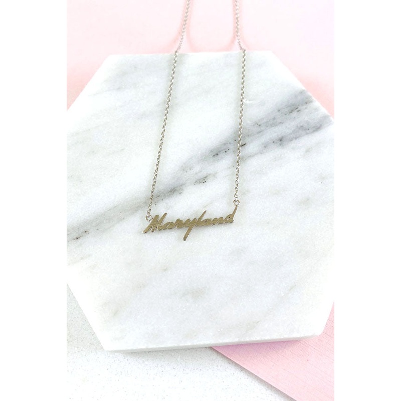 Maryland Script Necklace
