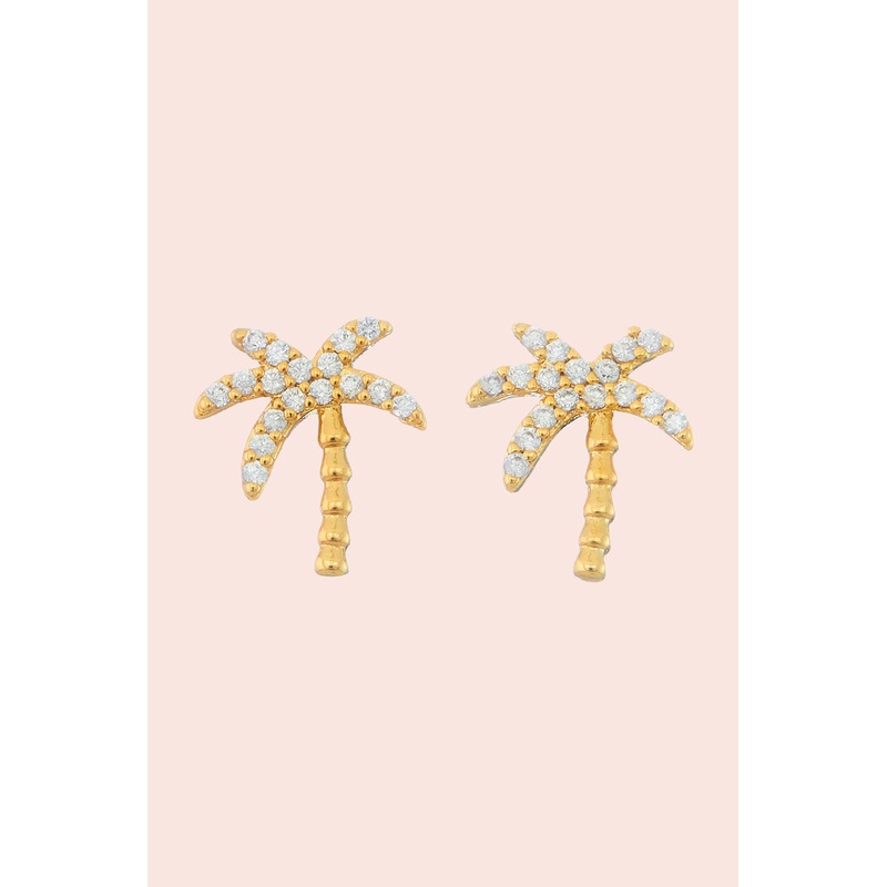 Sparkle Palm Tree Earrings