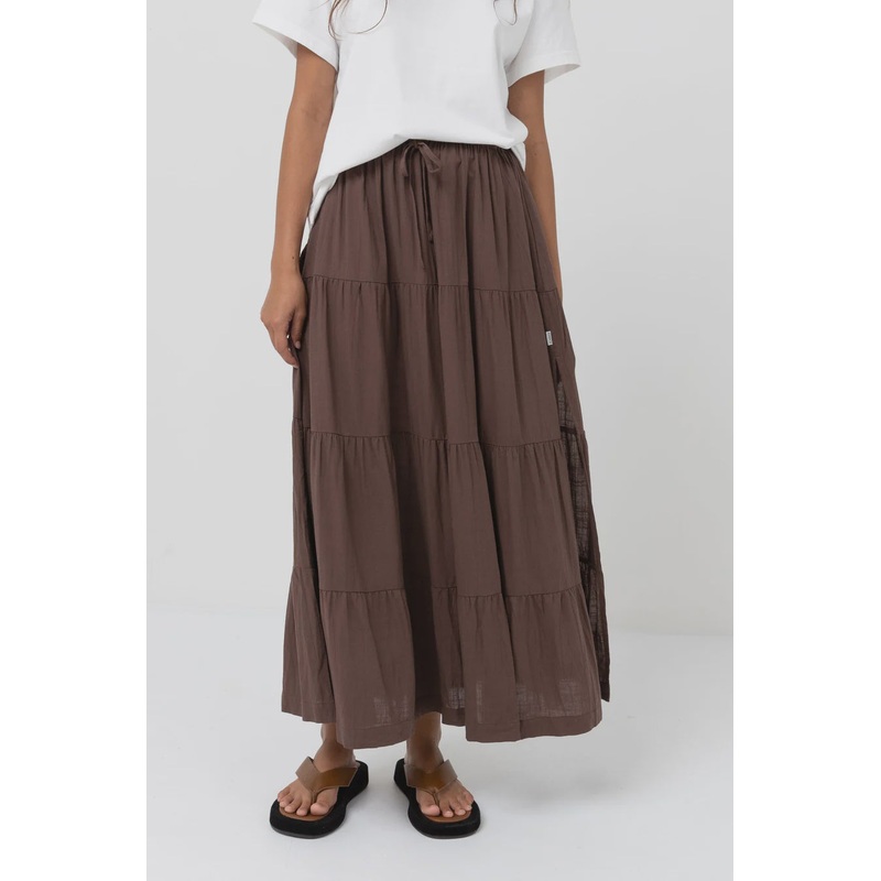 Classic Tiered Maxi Skirt