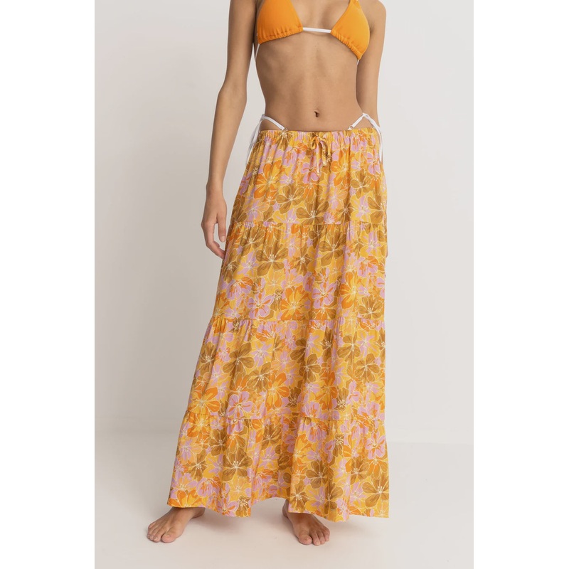 Mahana Floral Tiered Maxi Skirt