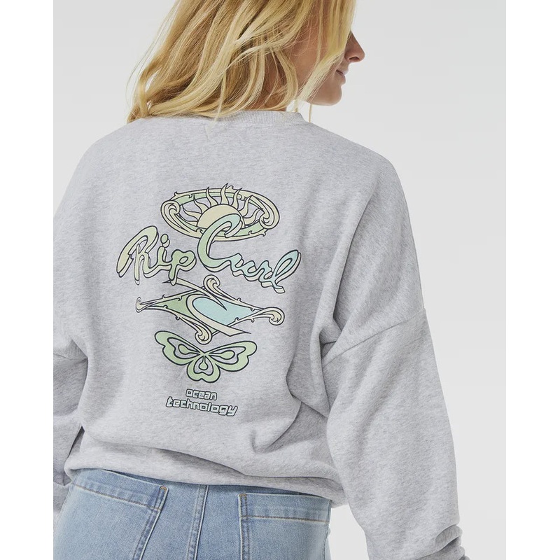 Rolling Curl Drop Shoulder Crew
