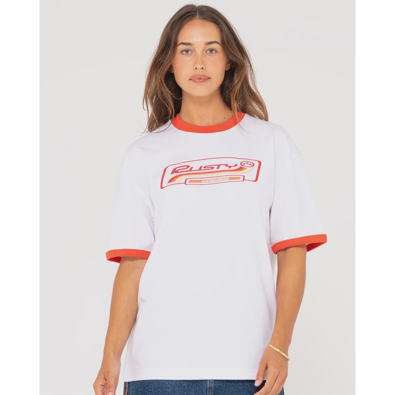 Boarding Pass Oversized Graphic Tee