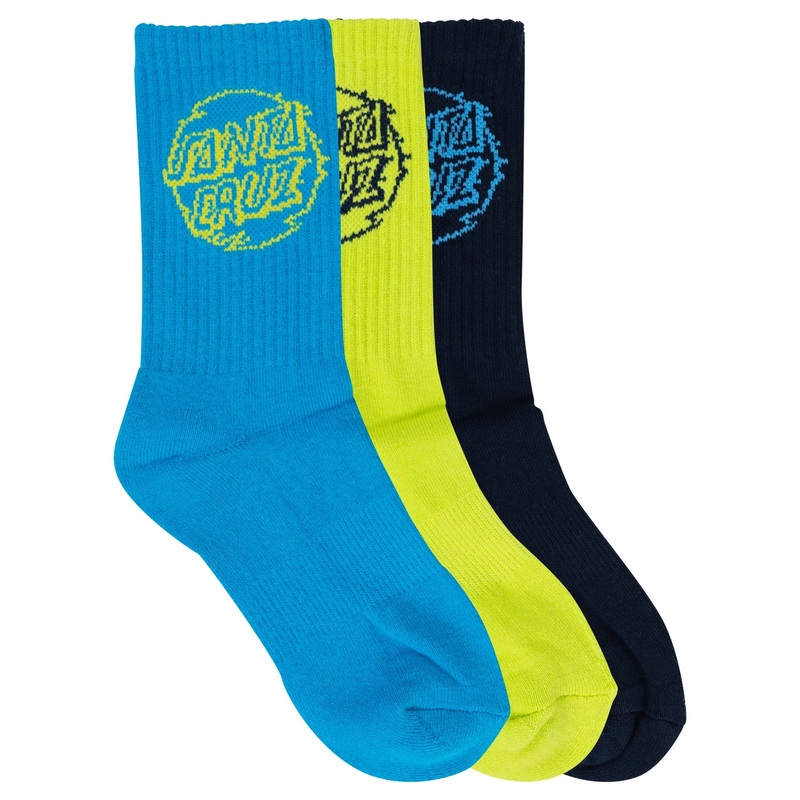 Vivid Dot Mono Crew Sock 3pk