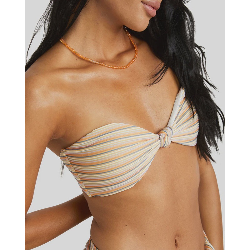 Ripple And Twist Bandeau Bikini Top