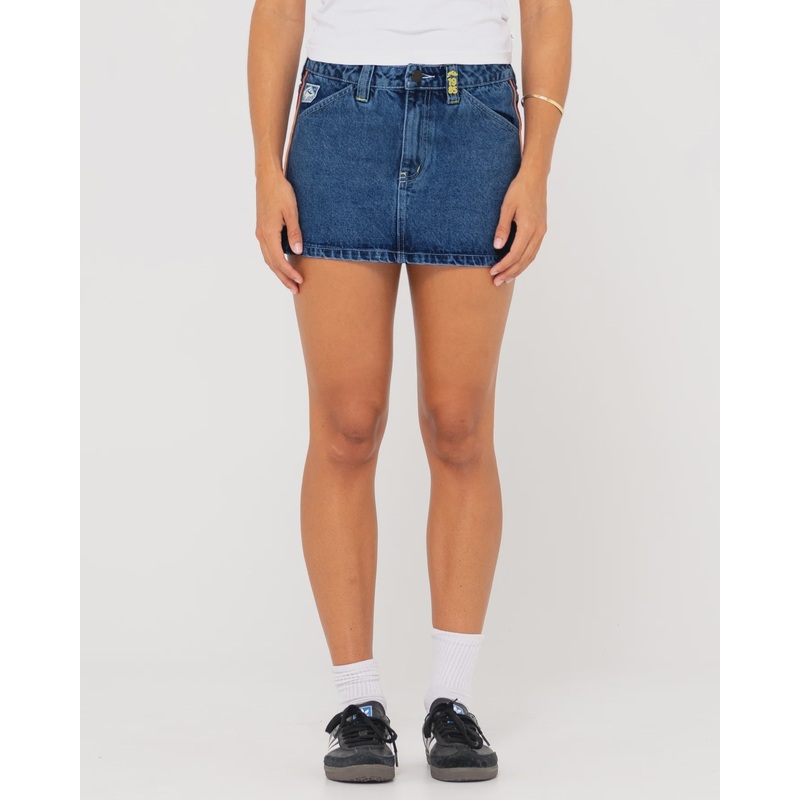 Flip Mommy Low Rise Mini Denim Skirt