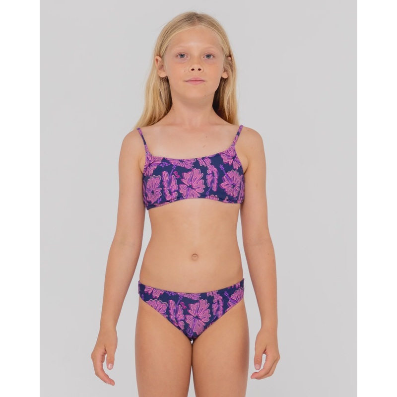 Hibiscus Printed Bikini Set Girls