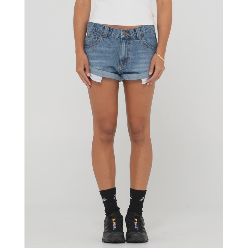 Pheonix Low Rise Mini Denim Short