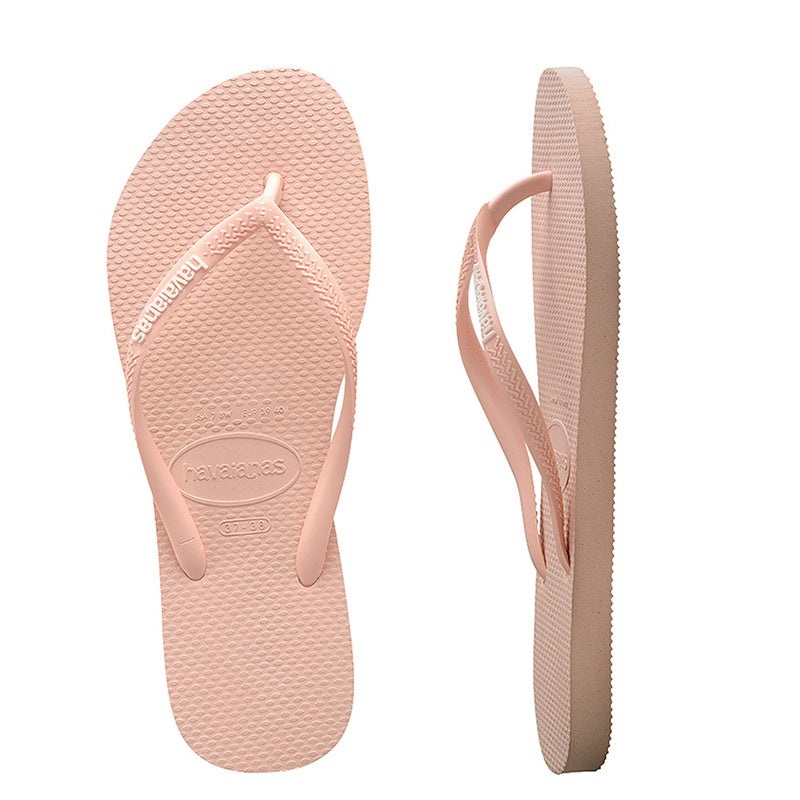 Kids Slim Metallic Ballet Rose Thongs