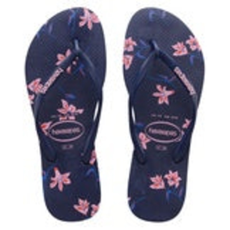 Slim Floral Navy