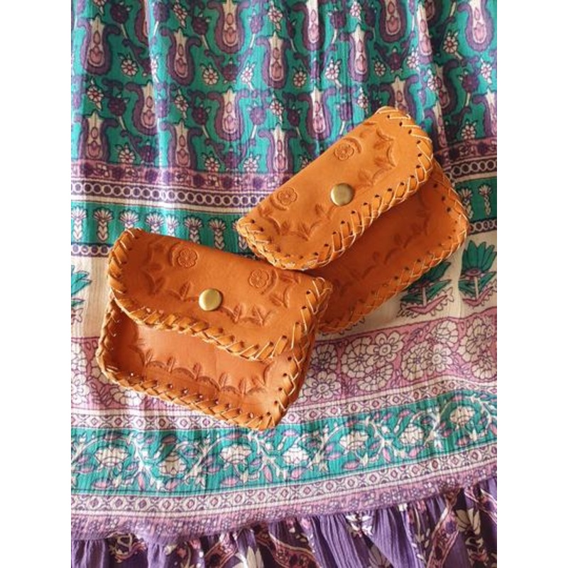 Leather Hand tooled coin purse