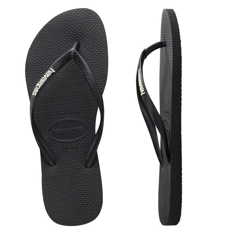 Slim Rubber Logo Black/White  Female