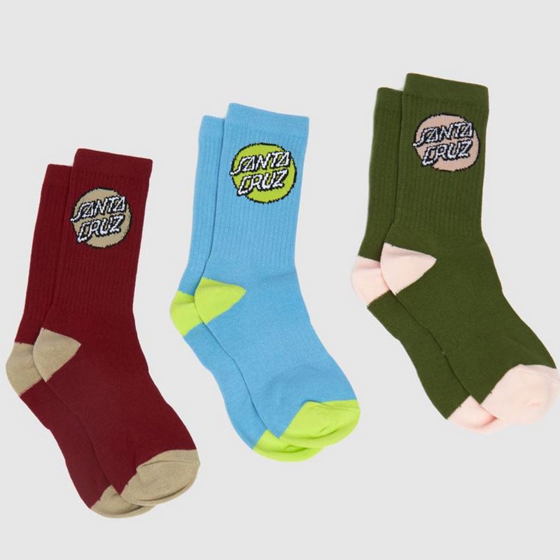 Santa Cruz Womens Pop Dot Socks - 3 Pack